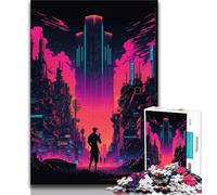 Puzzle da 1000 pezzi Neon Cities Puzzle da 1000 pezzi per adulti e adolescenti, giocattoli, giochi educativi, antistress, lista dei desideri con Babbo Natale 75x50cm