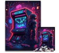 Puzzle da 1000 pezzi Neon Game in cartone, rilassante e divertente, perfetto regalo di Natale e decorazione per la casa, 26x38cm/10,23x14,96 pollici