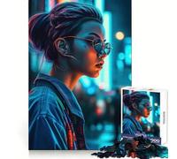 Puzzle da 1000 pezzi Neon Lofi Cyberpunk per adulti, puzzle Recall Upgrade Quiet Calm Clear Cut Premium Gift (38x26cm)