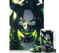 Puzzle da 1000 pezzi Neon Oni Girl per adulti, gioco per allenare la mente, divertente e rilassante, opera d'arte da assemblare (38x52cm)