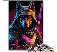 Puzzle da 1000 pezzi "Neon War Dogs" per adulti, divertente per tutta la famiglia, perfetto per compleanni e feste, dimensioni 50x75cm