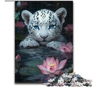 Puzzle da 1000 pezzi "Neve Leopard Baby", puzzle impossibili per adulti, 50x75cm, rompicapo e decorazioni per la casa, regalo perfetto per le feste