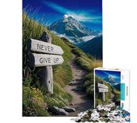 Puzzle da 1000 pezzi Never Give Up per adolescenti ideale per il divertimento in famiglia e l'interazione genitore-figlio compleanno e Natale 50x75cm