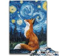 Puzzle da 1000 pezzi Night Sky Fox per adolescenti, giocattoli educativi per l'apprendimento, giochi per famiglie, regali per amici e parenti (50x75cm)