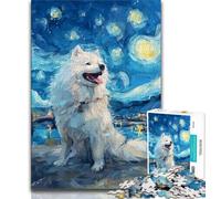 Puzzle da 1000 pezzi Night Sky Husky per adulti, regali, difficili da completare ma divertenti e spiritosi, decorazioni per la casa e regali unici (38x26cm)