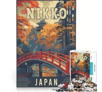 Puzzle da 1000 pezzi Nikko in Giappone Vintage, giocattolo fai da te, rilassante e stimolante per la mente, compleanno e Natale 38x52cm