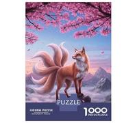 Puzzle Da 1000 Pezzi Nine-tailed Fox Under Cherry Blossoms Puzzle Per Adulti Gioco Rompicapo Migliora La Memoria Regali Unici Per Compleanno E Natale 38x26cm/1000pcs