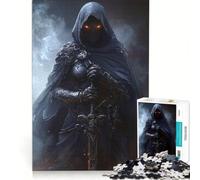 Puzzle da 1000 pezzi Ninja Cavaliere Oscuro Assassino gioco rompicapo rilassante e stimolante per l'intelletto ideale come regalo per tutta la famiglia 38x26cm