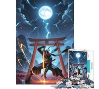 Puzzle da 1000 pezzi Ninja con spada luminosa Gioco rilassante Giocattolo avvincente per coltivare la pazienza Ottimo regalo e giocattolo adatto alle coppie (Dimensioni 75x50cm)