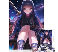 Puzzle da 1000 pezzi Ninja Girl Butterflies Giocattoli antistress Regali per donne e uomini Gioco rompicapo Collezione di artisti Belle arti Dimensioni 38x26cm