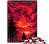 Puzzle da 1000 pezzi Ninja Under The Blood Moon per adolescenti, gioco stimolante, ideale come regalo per tutta la famiglia (50x75cm)