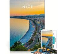 Puzzle da 1000 pezzi,Nizza,Francia,taglio preciso,arte,gioco cognitivo,divertimento per il tempo libero,regalo di Natale rilassante (50x75cm)