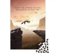 Puzzle da 1000 pezzi "Non aver paura di fallire" per adulti, puzzle di carta regalo di Halloween per adulti e adolescenti, puzzle educativo da 1000 pezzi (38x26 cm)