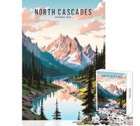 Puzzle da 1000 pezzi North Cascades National Park Decorazione per la casa Giocattoli Ottimo regalo per giochi Gioco educativo Migliora l'amore tra coppie Dimensioni 50x75cm