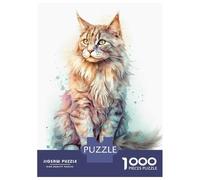 Puzzle Da 1000 Pezzi Norwegian Forest Cat Art Puzzle Per Adulti Gioco Rompicapo Migliora La Memoria Regali Unici Per Compleanno E Natale 70x50cm/1000pcs