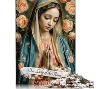 Puzzle da 1000 pezzi "Nostra Signora delle Rose" per adulti, giocattolo, gioco intellettuale, gioco educativo per adulti, antistress, decorazione per la casa (38x26 cm)