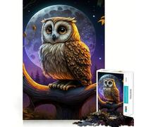 Puzzle da 1000 pezzi "Notte del Gufo" per adolescenti, gioco di logica e abilità, morbido, rilassante, taglio preciso, regalo prezioso (38x26cm)