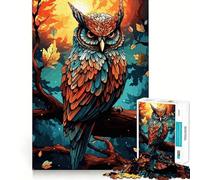 Puzzle da 1000 pezzi "Notte del Gufo" per adolescenti, gioco intelligente, immagine da assemblare per un momento di relax, regalo adorabile (38x52cm)