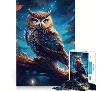 Puzzle da 1000 pezzi "Notte del Gufo" per adulti, gioco intelligente per attività domestiche, taglio preciso, decorazione da parete (38x26cm)
