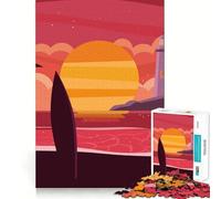 Puzzle da 1000 pezzi "Notte d'estate sulla spiaggia", ideale per adulti, un regalo che stimola la mente, un'attività rilassante e un'esperienza artistica memorabile 50x75cm