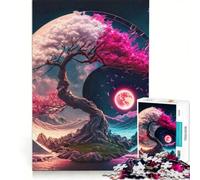 Puzzle da 1000 pezzi Notte e Mattino gioco rompicapo allena la mente e la manualità ideale come decorazione da scrivania 50x75cm