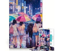 Puzzle da 1000 pezzi "Notte piovosa a Tokyo" per adolescenti, ideale per rafforzare la memoria, per un divertimento rilassante e per creare la lista dei desideri di Babbo Natale (38x26cm)