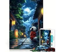 Puzzle da 1000 pezzi "Notte piovosa in Giappone" per adolescenti, gioco per esercizi mentali, design rilassante, regalo prezioso (50x75cm)