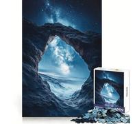 Puzzle da 1000 pezzi "Notte stellata attraverso un arco di roccia" per adolescenti, un gioco stimolante per la mente, ideale per il relax e per esporre opere d'arte di precisione 50x75cm