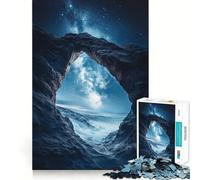 Puzzle da 1000 pezzi "Notte stellata attraverso un arco di roccia" per adolescenti, un gioco stimolante per la mente, ideale per il relax e per esporre opere d'arte di precisione 50x75cm