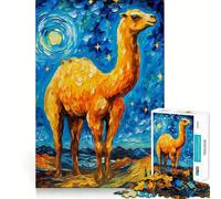 Puzzle da 1000 pezzi "Notte stellata" con cammello, ideale per adolescenti, un gioco che stimola la mente, un'attività rilassante e creativa, un regalo premuroso 38x52cm