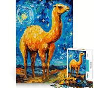 Puzzle da 1000 pezzi "Notte stellata" con cammello, ideale per adolescenti Un'esperienza divertente e rilassante, che stimola la memoria e crea una piacevole sorpresa 38x26cm