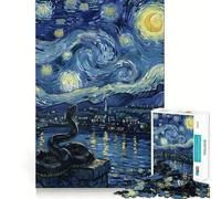 Puzzle da 1000 pezzi "Notte stellata con serpente" per adolescenti, stimolante per la mente, ideale per il relax e per un'esperienza artistica di precisione 50x75cm