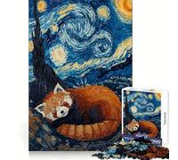 Puzzle da 1000 pezzi "Notte stellata" di Red Panda Dreams per adulti e ragazzi, gioco di abilità rilassante e divertente, con bordi precisi, ideale come regalo per le festività (38x26cm)