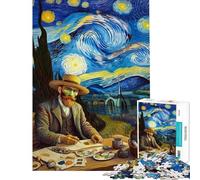 Puzzle da 1000 pezzi "Notte stellata" di Van Gogh ideale per adolescenti con tempismo perfetto per compleanni e Natale 38x26cm