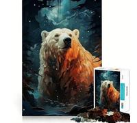 Puzzle da 1000 pezzi "Notti dell'orso polare" per ragazzi, gioco di logica, calma mentale, qualità, regalo di Natale (50x75cm)