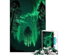 Puzzle da 1000 pezzi "Notti nella foresta verde" - Divertimento a casa attività artistiche e decorative per la casa giocattoli per ragazzi dai 14 anni in su (38x26cm)