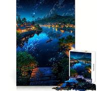Puzzle da 1000 pezzi "Notti tranquille sul fiume" per adolescenti, gioco per esercizi mentali, design rilassante, assemblaggio, regalo prezioso (50x75cm)