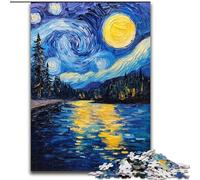 Puzzle da 1000 pezzi "Notturno" di Van Gogh per adulti e ragazzi, perfetto per trascorrere il tempo libero in casa e migliorare l'amore tra coppie (50x75cm)