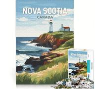 Puzzle da 1000 pezzi Nova Scotia, Canada | Collezione di opere d'arte per la decorazione della casa adatte alle coppie. 38x52cm
