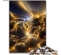 Puzzle da 1000 pezzi Nuvole da sogno colorate in legno, idea regalo per le feste, opera d'arte umoristica, opera d'arte dettagliata 50x75cm, Natale o compleanni