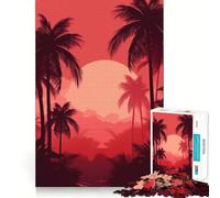 Puzzle da 1000 pezzi "Oasi di palme" per adulti, un rompicapo che stimola la mente e permette di assemblare le immagini con calma Regalo perfetto (38x26cm)