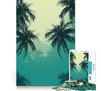 Puzzle da 1000 pezzi "Oasi di palme" per ragazzi, gioco di logica, giocattolo per la casa, divertimento assicurato, taglio preciso, regalo perfetto (50x75cm)