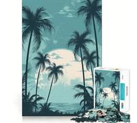 Puzzle da 1000 pezzi "Oasi di palme" per ragazzi, gioco intelligente, momento di relax, immagine da assemblare, regalo adorabile (38x26cm)
