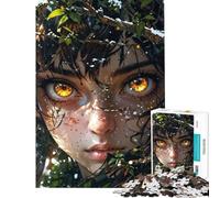 Puzzle da 1000 pezzi Occhi di fuoco selvaggio nell'abbraccio della natura Difficile e stimolante Decorazione artistica per la casa Gioco pratico per maggiori di 14 anni Gioco di puzzle offerto 50x75cm