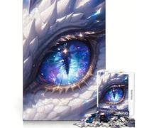 Puzzle da 1000 pezzi "Occhio del Drago Bianco Universo" per stimolare la concentrazione, ideale per distrarsi facilmente, con bordi precisi e un significato speciale (38x26cm)