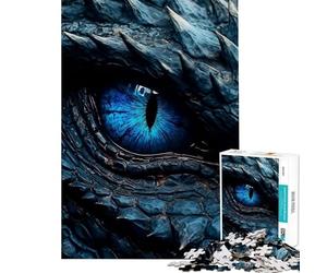Puzzle da 1000 pezzi Occhio di Drago Blu Puzzle da 1000 pezzi Decorazione per la casa Giocattolo Perfetto Decorazione per Ideale come Regalo (38x26cm)