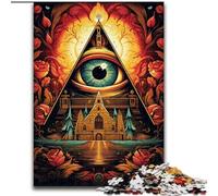 Puzzle da 1000 pezzi "Occhio misterioso" in cartone, perfetto per il divertimento in famiglia, giochi di società, bomboniere per feste di compleanno, 1000 pezzi(26x38cm)