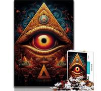 Puzzle da 1000 pezzi "Occhio misterioso" per adolescenti gioco stimolante e gioco per famiglie regali di Babbo Natale segreto (50x75cm)