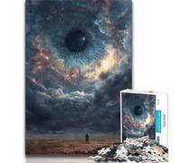 Puzzle da 1000 pezzi "Occhio nel cielo" per adolescenti sfida difficile antistress migliora l'amore tra coppie (26x38cm)
