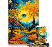 Puzzle da 1000 pezzi "Occhio nella notte stellata" per adulti, gioco stimolante per la mente, ideale per il gioco di gruppo, con incisioni precise e un regalo perfetto 50x75cm
